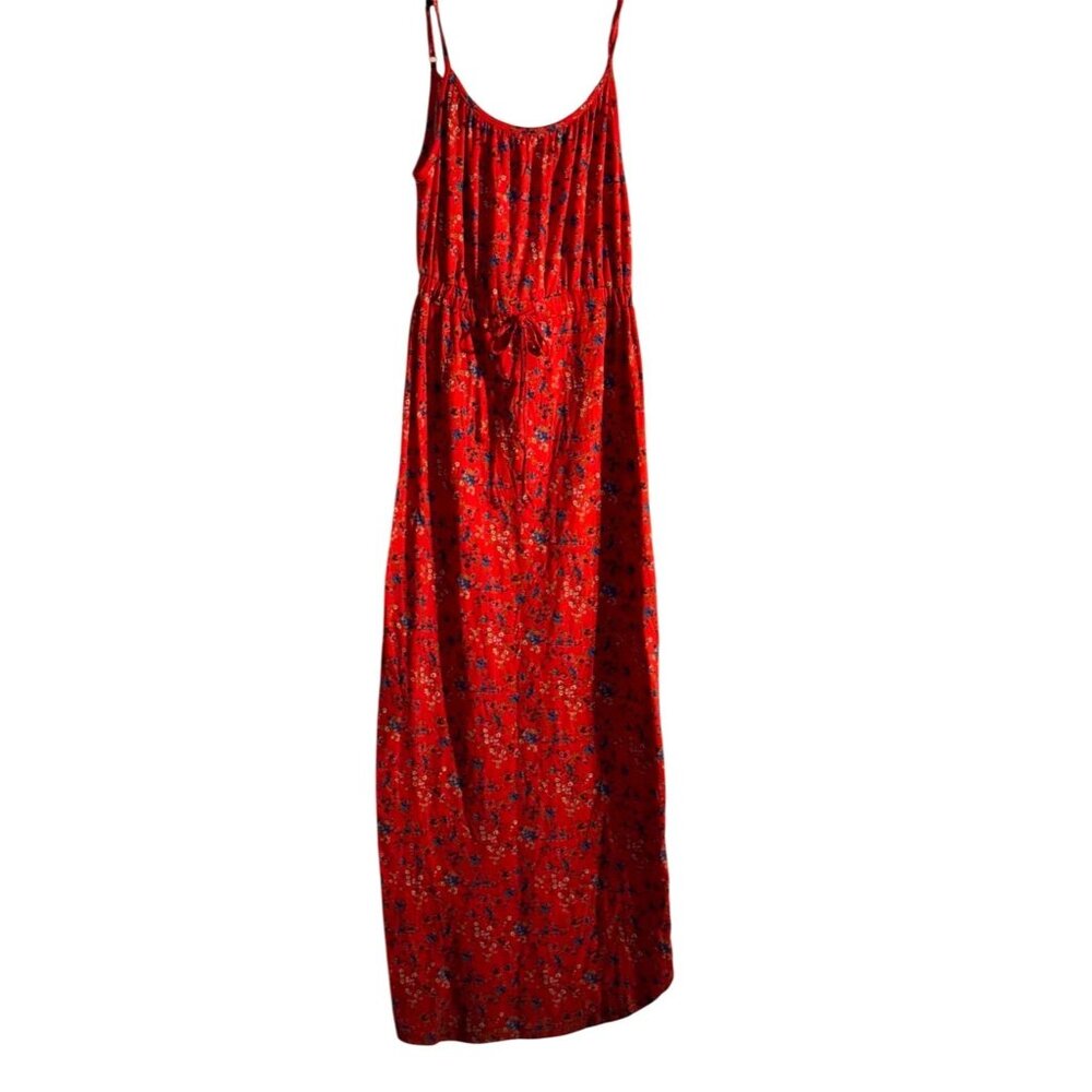 Lola Grace Red Floral Maxi Dress Sleeveless Small